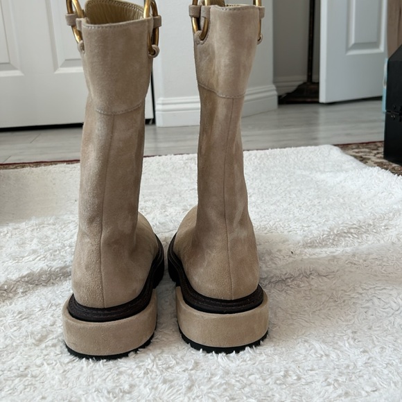 NWOT. FRAME Le Filmore Suede Boots in Cream size 37 (US 7) - Picture 4 of 6